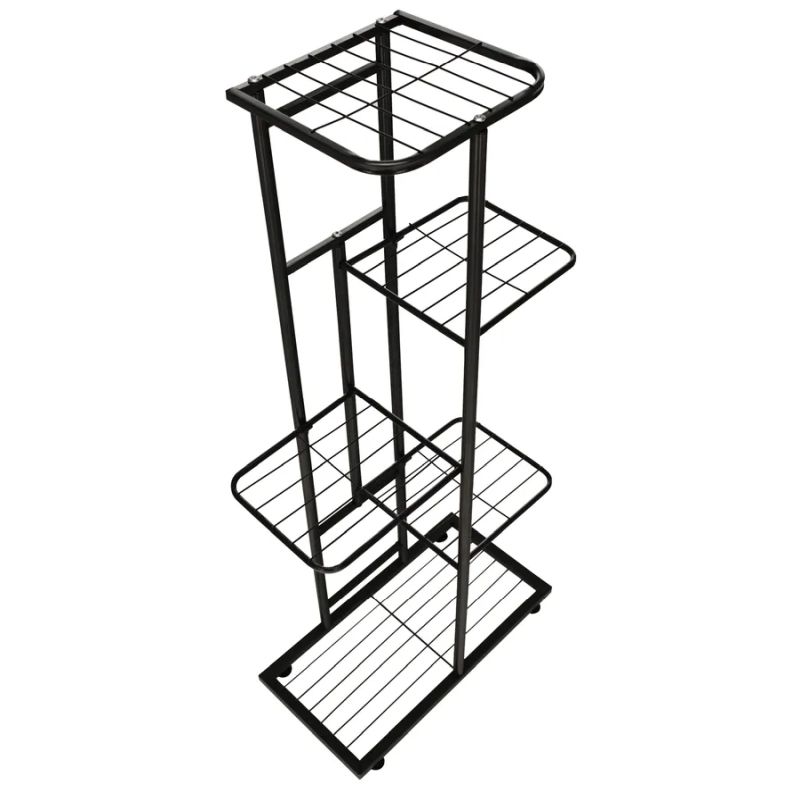 Kovový stojan na kvety, tmavosivý