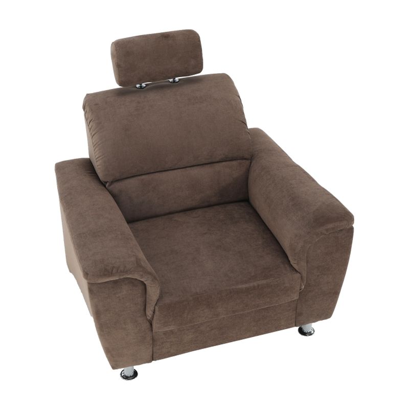 Moderné kreslo v hnedej látke