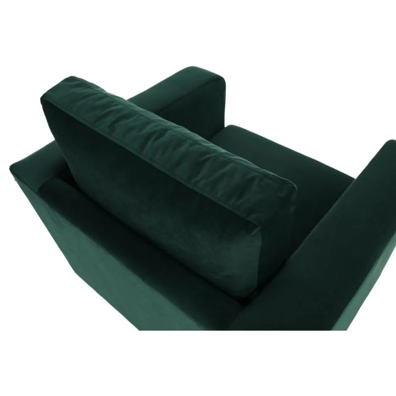 Celočalúnené kreslo, smaragdová látka