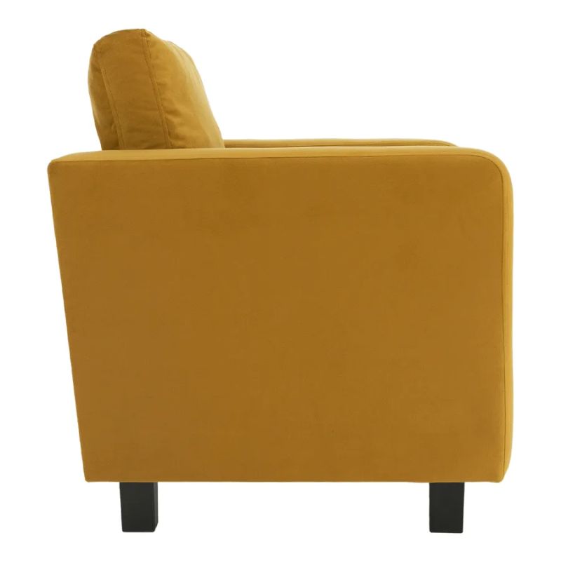 Celočalúnené kreslo, horčicová látka