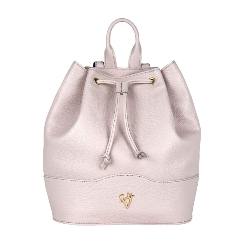 Kožený batoh z pravej kože v ružovej farbe