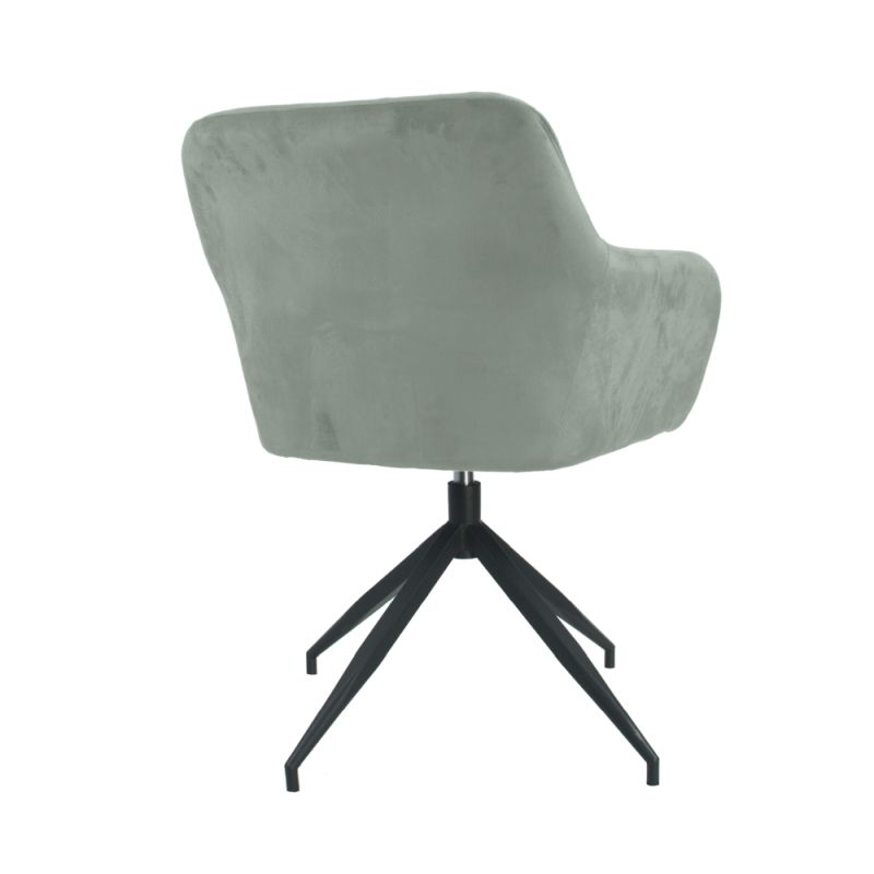 Moderná a pohodlná otočná stolička, sivohnedá Taupe Velvet látka