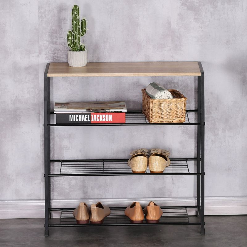 Botník, 3 police, MDF, dekor dub sonoma