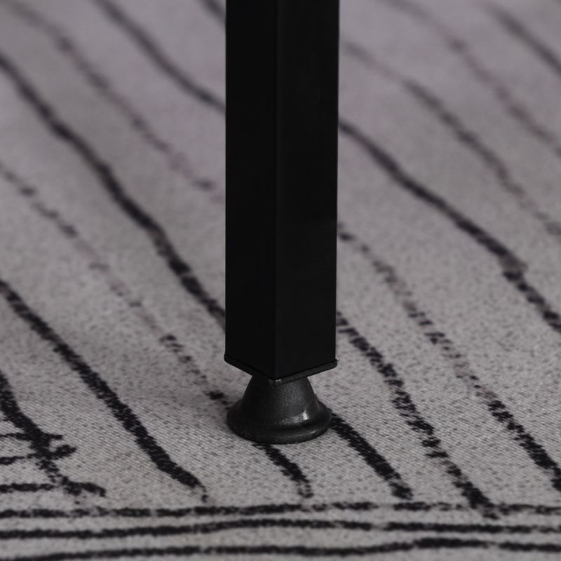 Regál kovový s MDF, 3 police, dekor dub-čierny lak