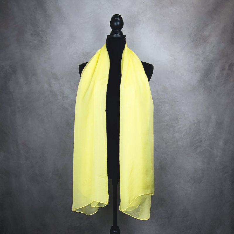 Hodvábny šál ŽLTÝ 180 x 110cm