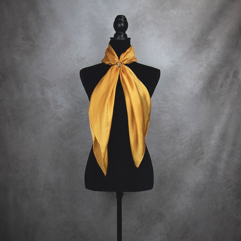 Hodvábna šatka ORANŽOVÁ, 90 x 90cm