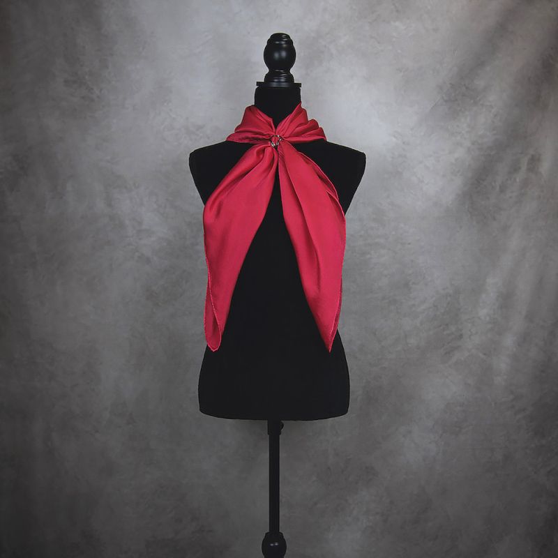 Hodvábna šatka RUŽOVO-ČERVENÁ 90 x 90cm