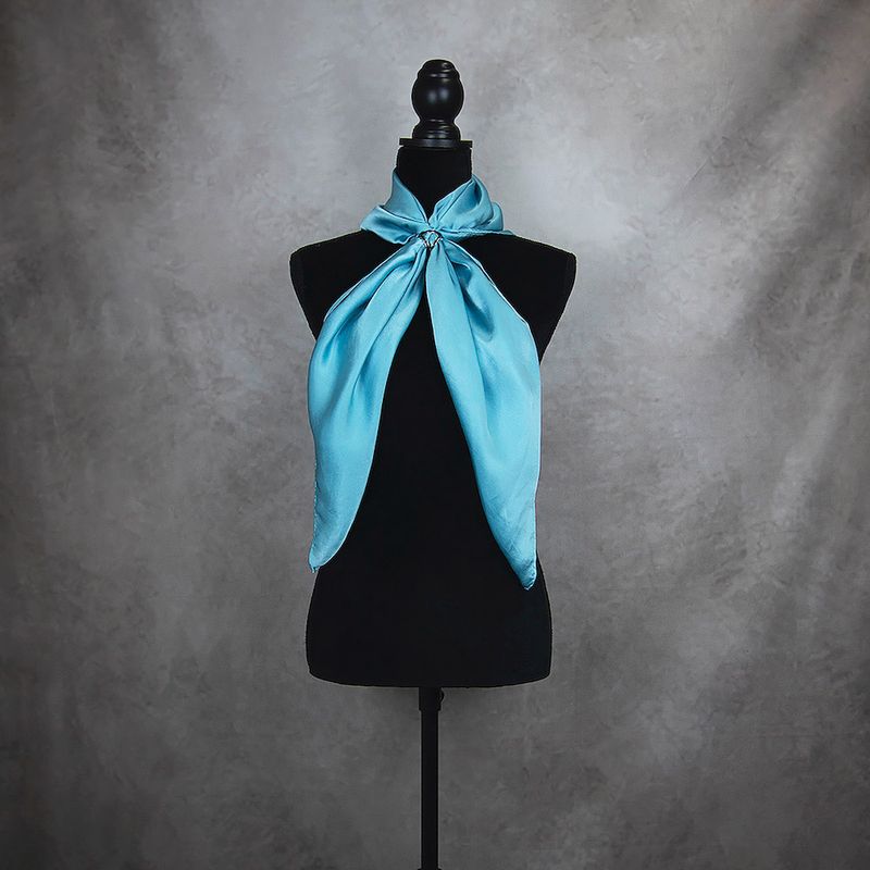 Hodvábna šatka ZELENO MODRÁ 90 x 90cm