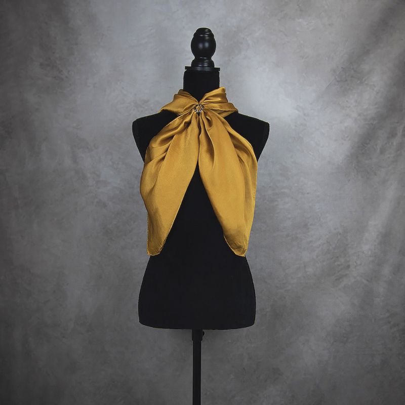 Hodvábna šatka MEDENÁ, 90 x 90cm