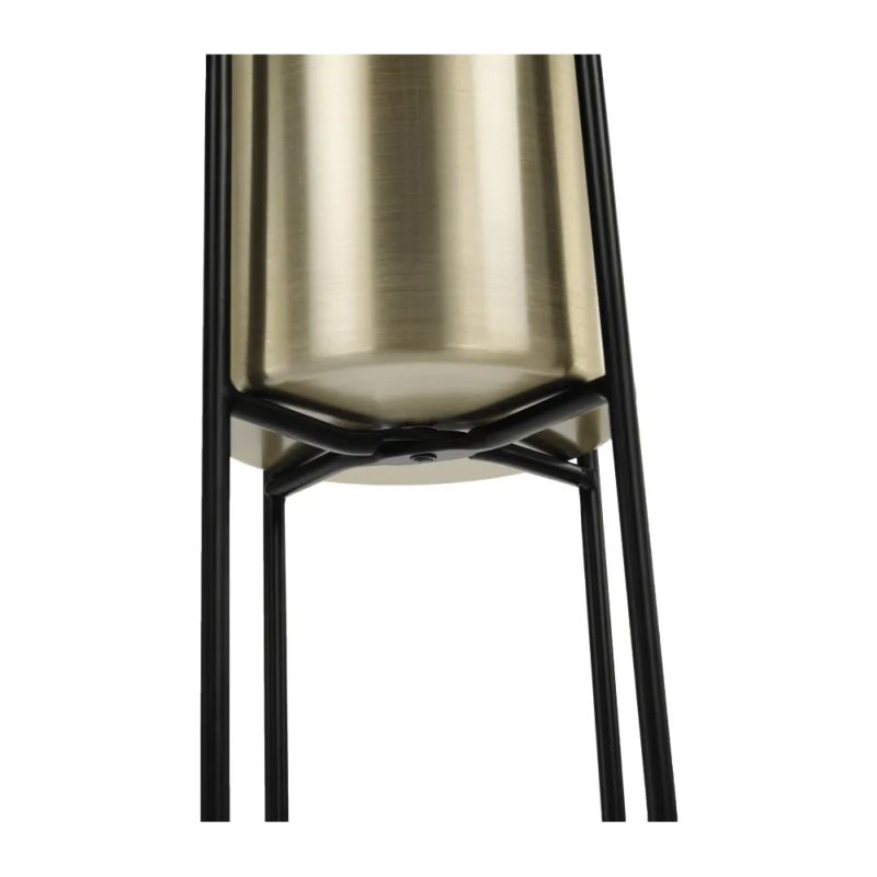 Kvetináč, čierna-zlatá