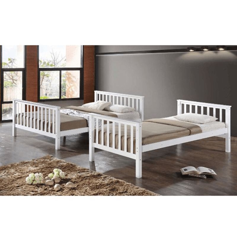 Poschodová rozložiteľná posteľ, biela