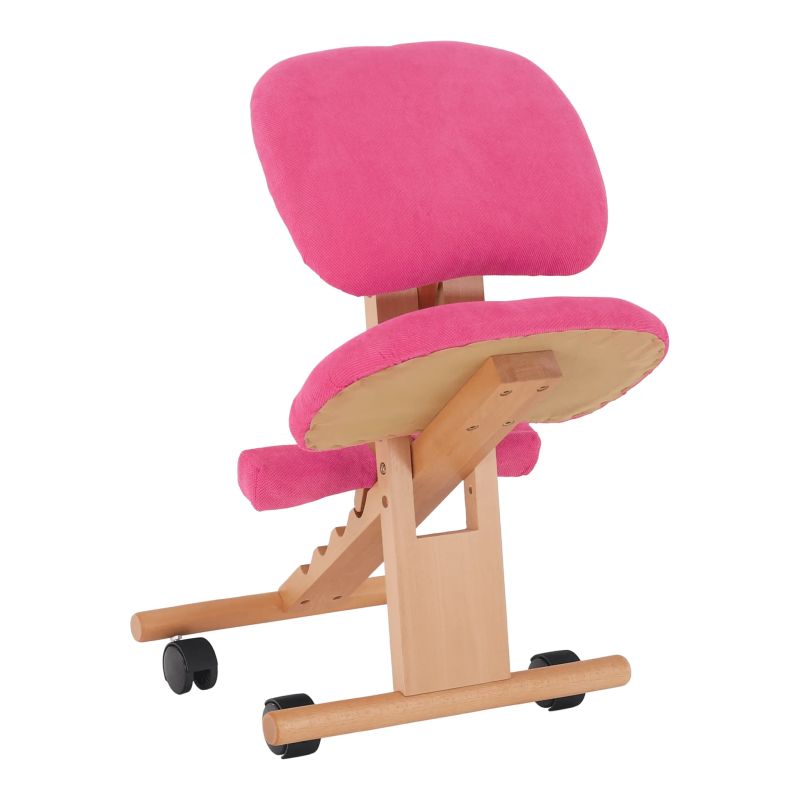 Moderná a ergonomická kľakačka, ružová-buk