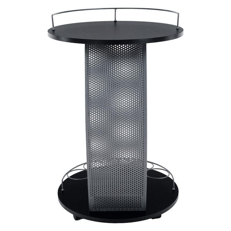 Servírovací vozík, kov+čierna