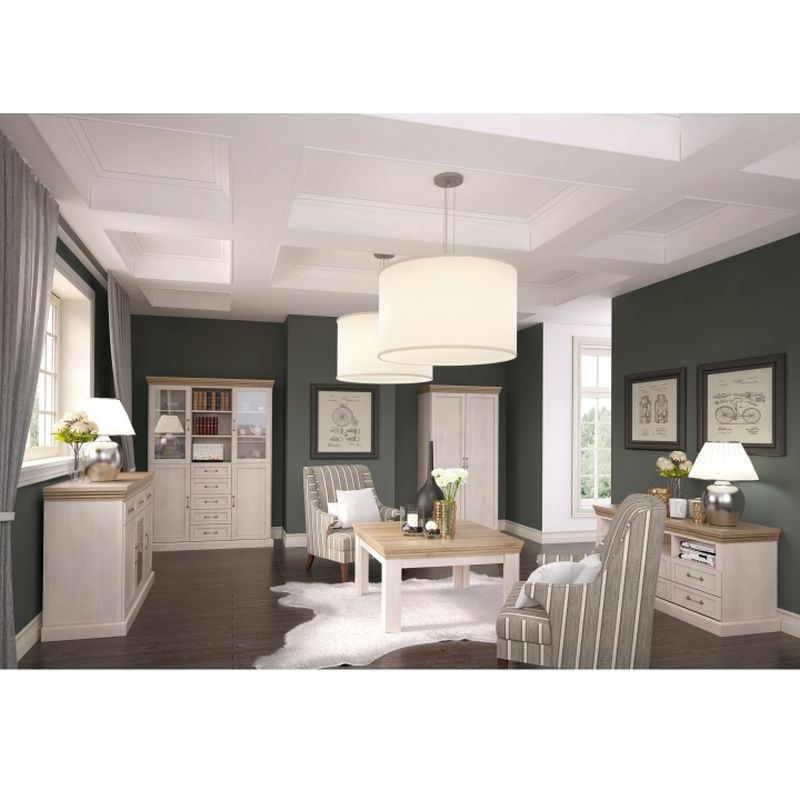 Regál otvorený, sosna nordická-dub divoký