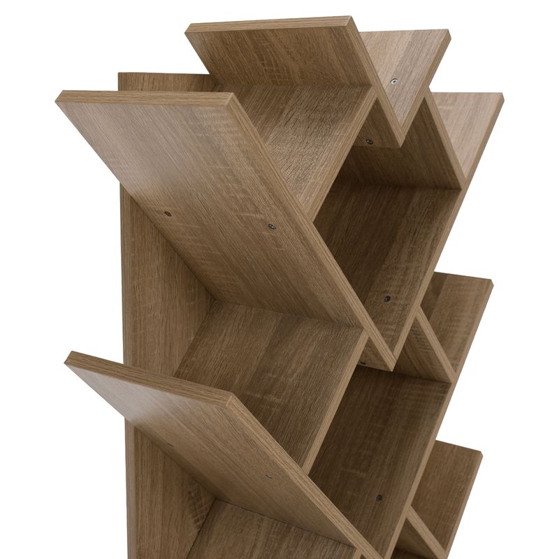 Štýlový regál, hnedosivý dub