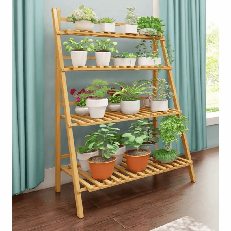 Skladací regál, bambus, TYP 2