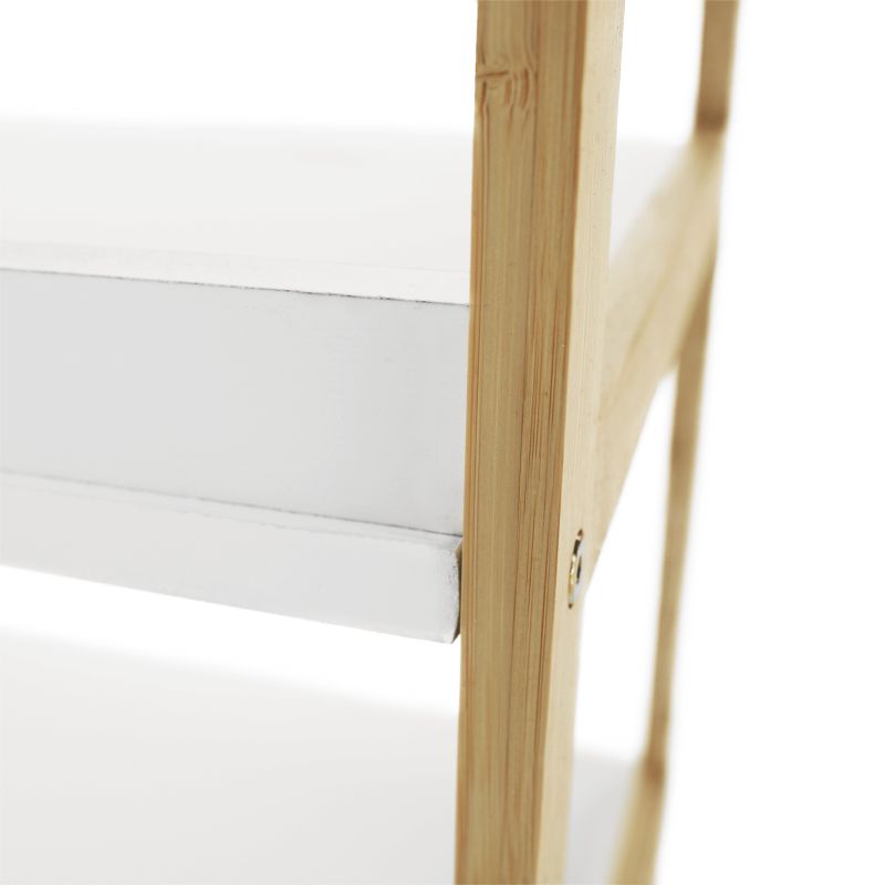 3-policový regál, biela-prírodná