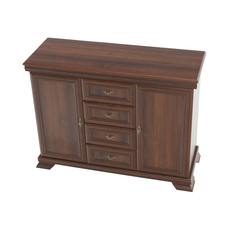 Komoda KK3, dvojdverová, štvorzásuvková, samoa king