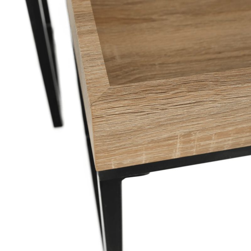 Set dvoch stolíkov, dub-čierna