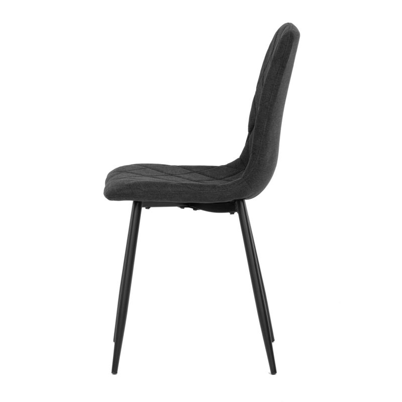 Moderná, štýlová a pohodlná stolička v čiernej látke