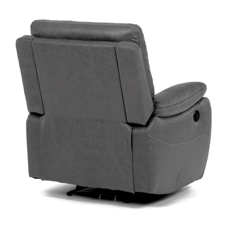 TV a relaxačné kreslo s elektrickým ovládaním, poťah šedá látka v dekore vintage