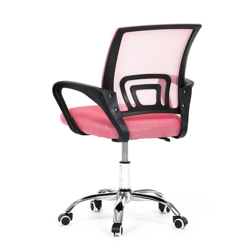Kancelárska stolička, poťah ružová látka a sieťovina MESH
