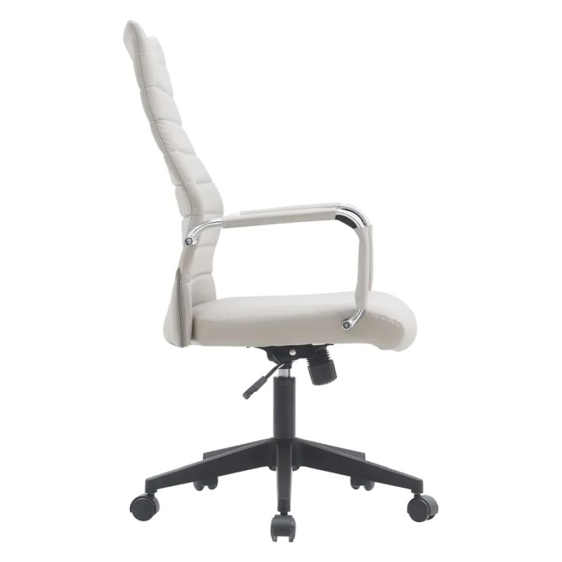 Pohodlné kreslo do kancelárie v sivohnedej TAUPE ekokoži