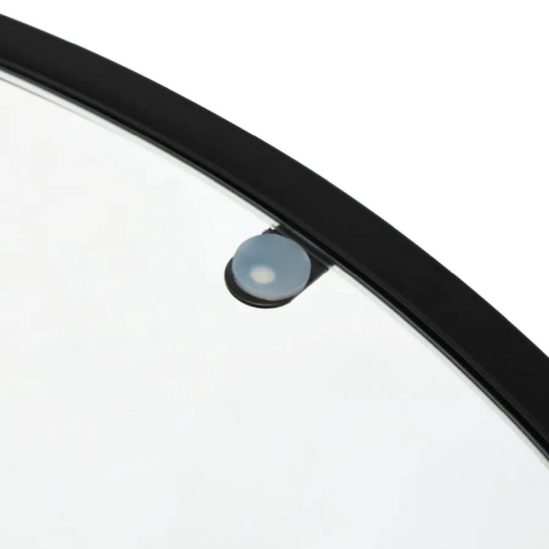 Štýlový okrúhly konferenčný stolík, čierna-sklo-kov