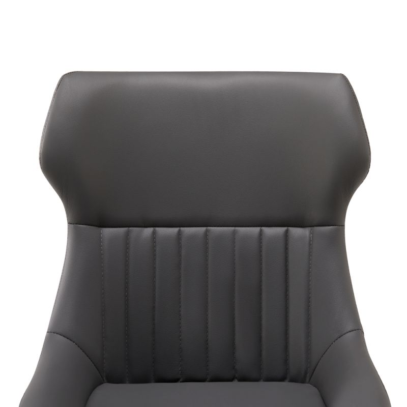 Nevšedná jedálenská stolička, tmavosivá-čierna