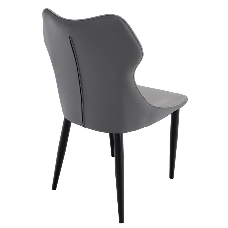 Jedálenská stolička s moderným tvarom, svetlosivá-tmavosivá-čierna