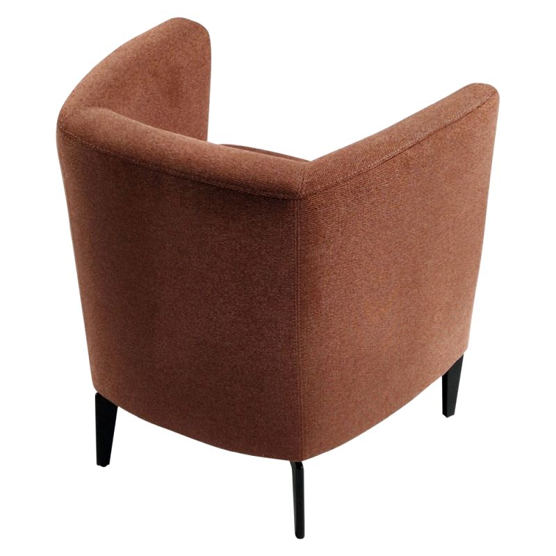 Dizajnové kreslo v prevedení terakota