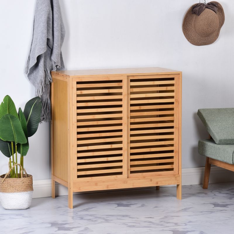 Botník, 4-policový, bambus