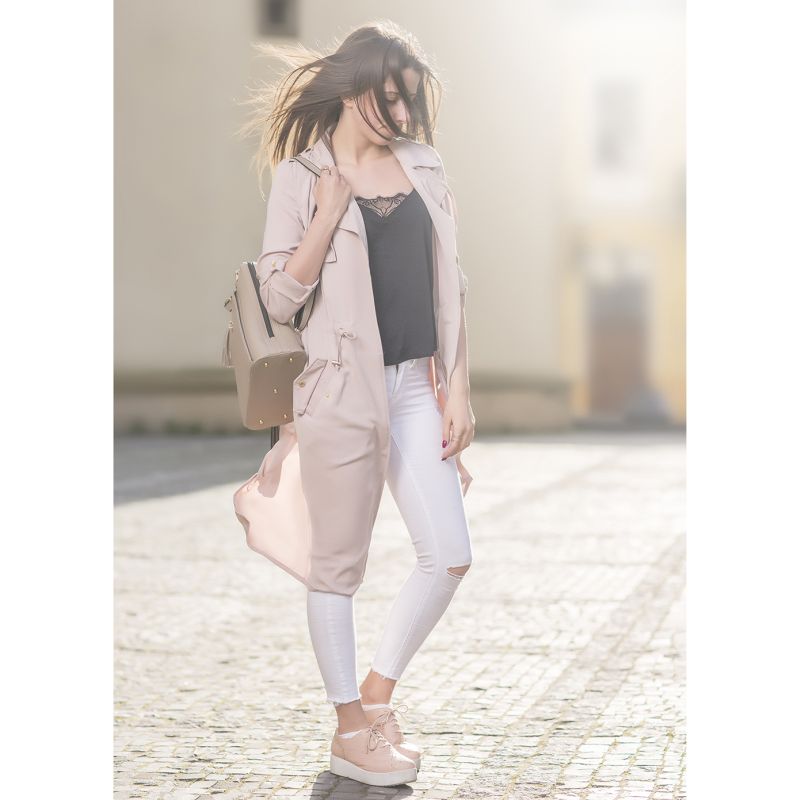 Luxusný kožený ruksak z pravej hovädzej kože 8668 v ružovej farbe