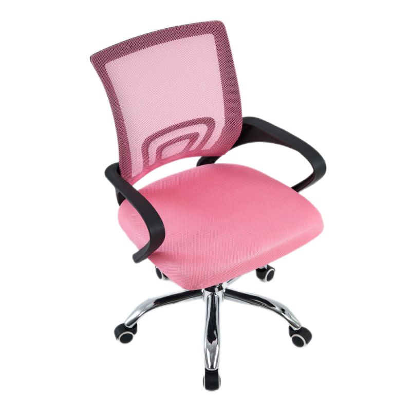 Kancelárska stolička v ružovej sieťovine