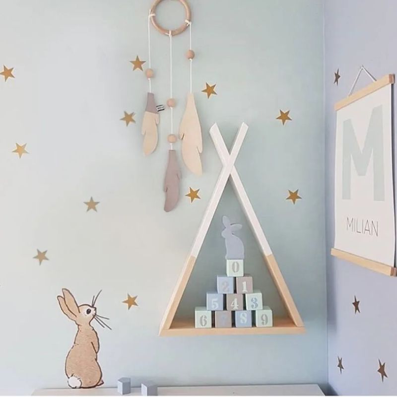 Detská polička, biela-prírodná