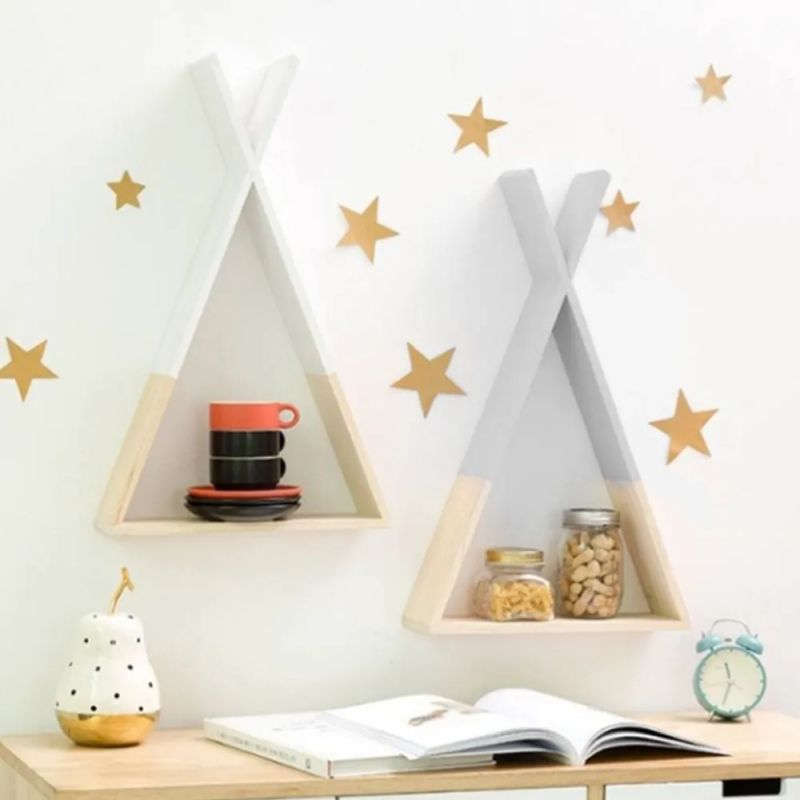 Detská polička, sivá-prírodná