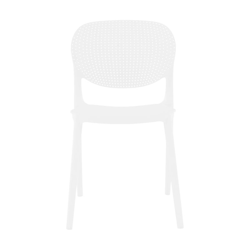 Stolička plastová stohovateľná, biela