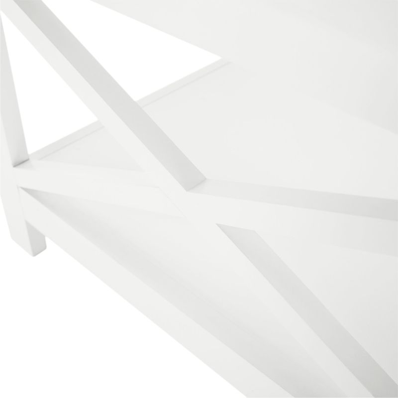 Konferenčný stolík z MDF v bielom farebnom prevedení