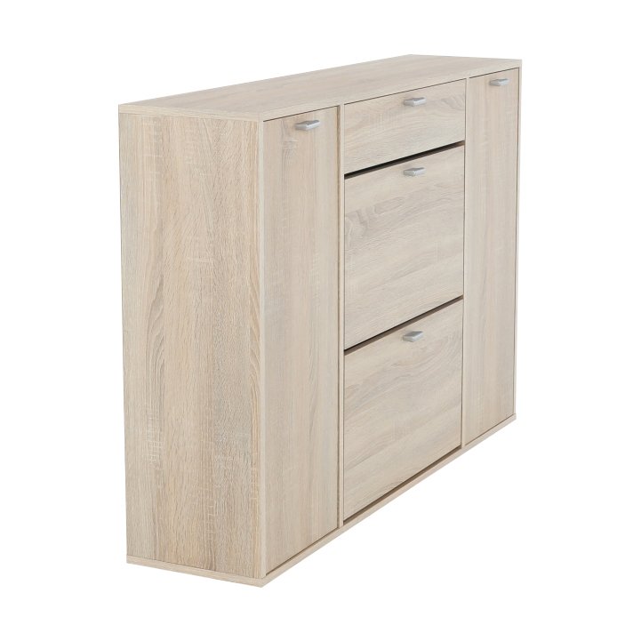 Botník 1x šuplík a 2x vyklápacie zásuvky, dub sonoma