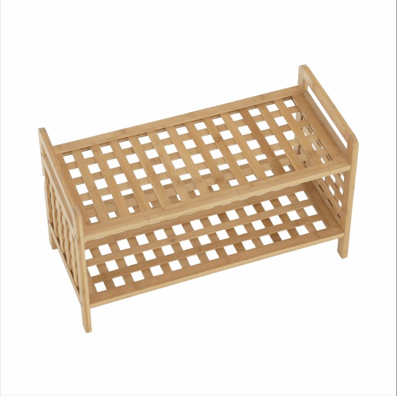 Botník 2-policový z lakovaného bambusu