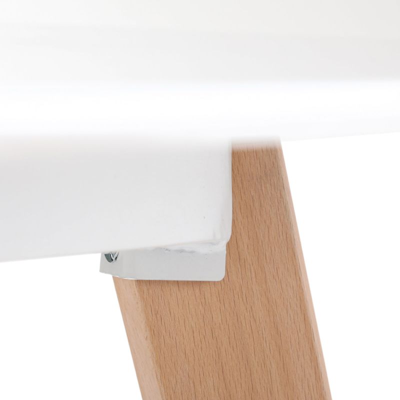 Jedálenský stôl štvorcový s bielou MDF doskou 80x80