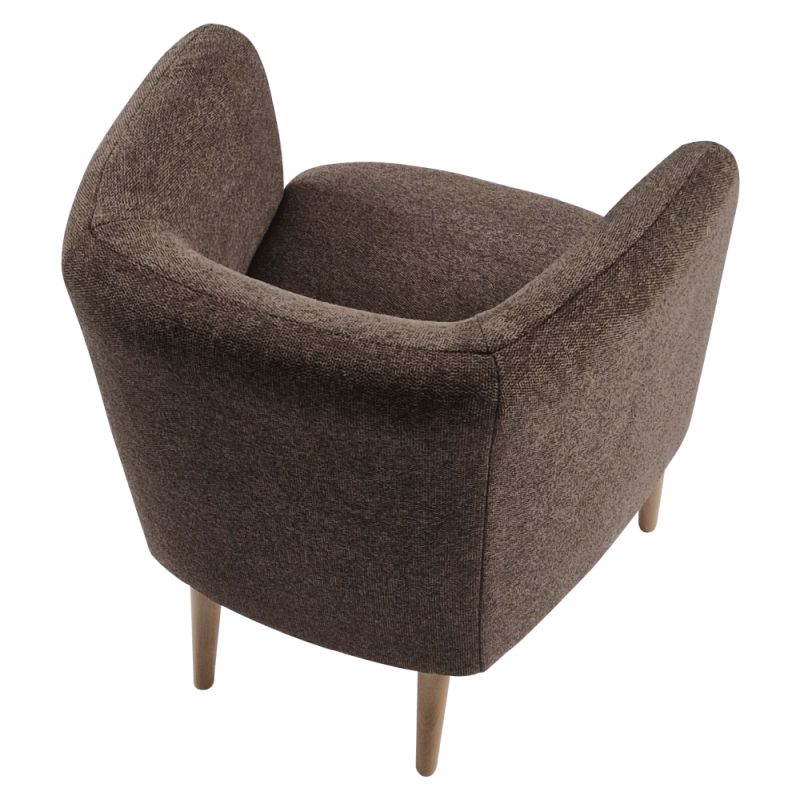 Dizajnové kreslo v prevedení hnedá-buk