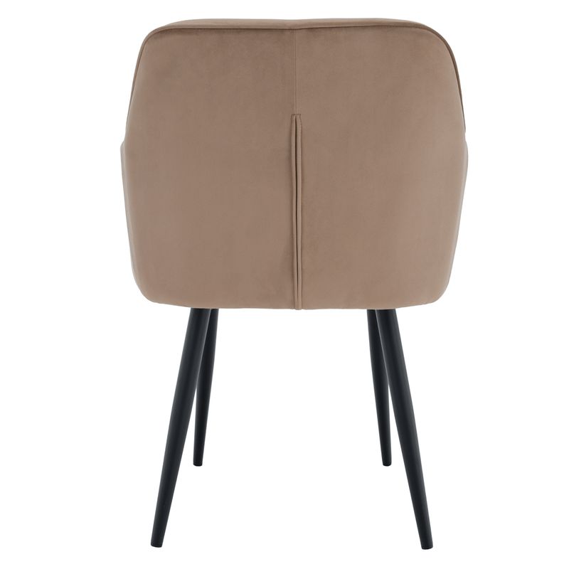 Dizajnové kreslo, svetlohnedá Velvet látka