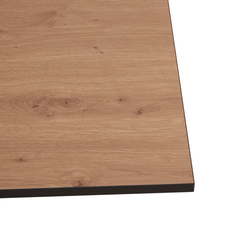 Jednoduchý a minimalistický jedálenský stôl, dub artisan-čierna, 160 cm