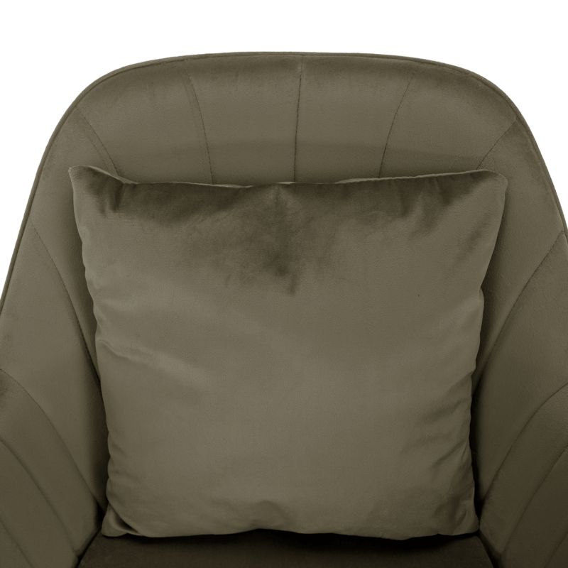 Štýlové a pohodlné kancelárske kreslo, sivohnedá Taupe Velvet látka