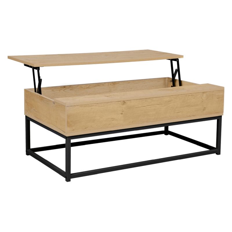 Výklopný konferenčný stolík, dub-čierna