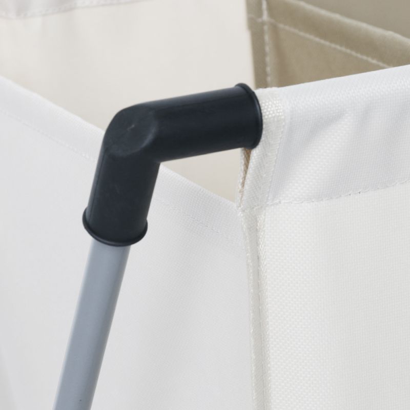 Látkový kôš na bielizeň, béžová-hnedá