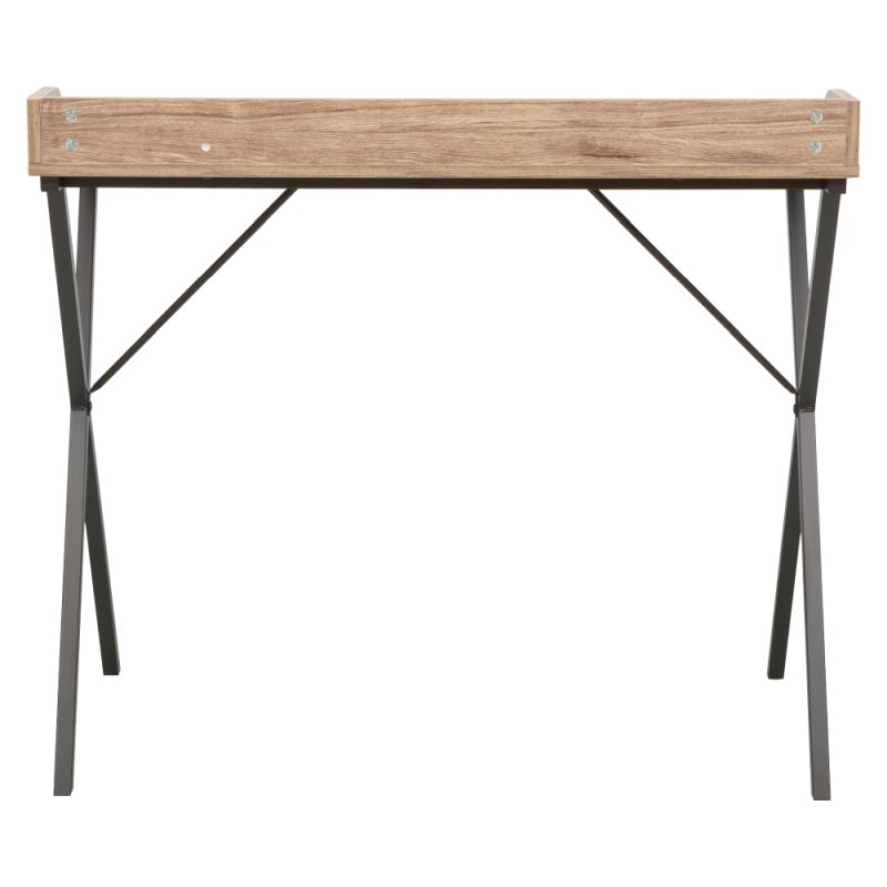 Jednoduchý praktický PC stôl, dub-čierna