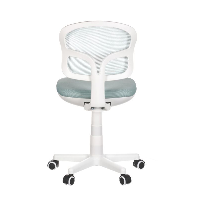 Detská stolička, modrá sieťovina, biely plastový kríž