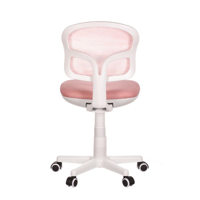 Detská stolička, ružová sieťovina, biely plastový kríž